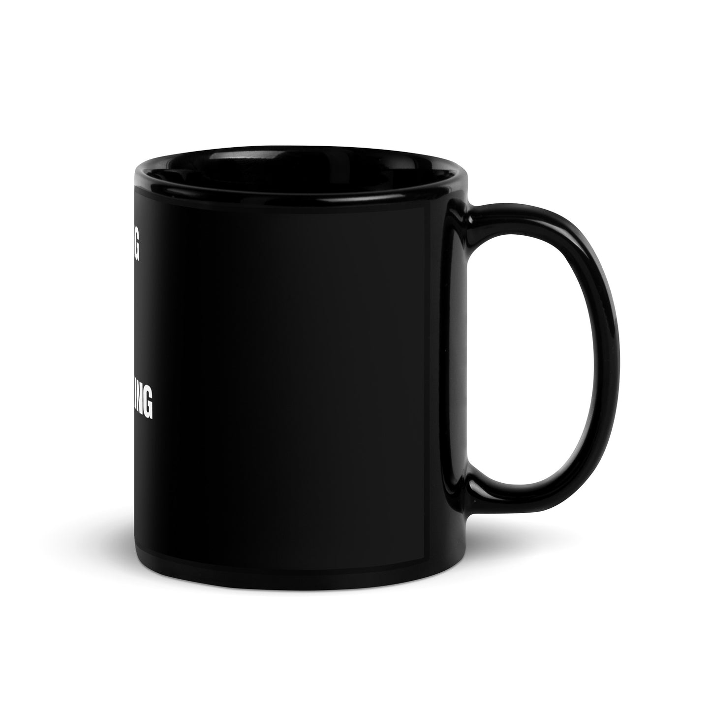 "Stop Caring" Black Glossy Mug