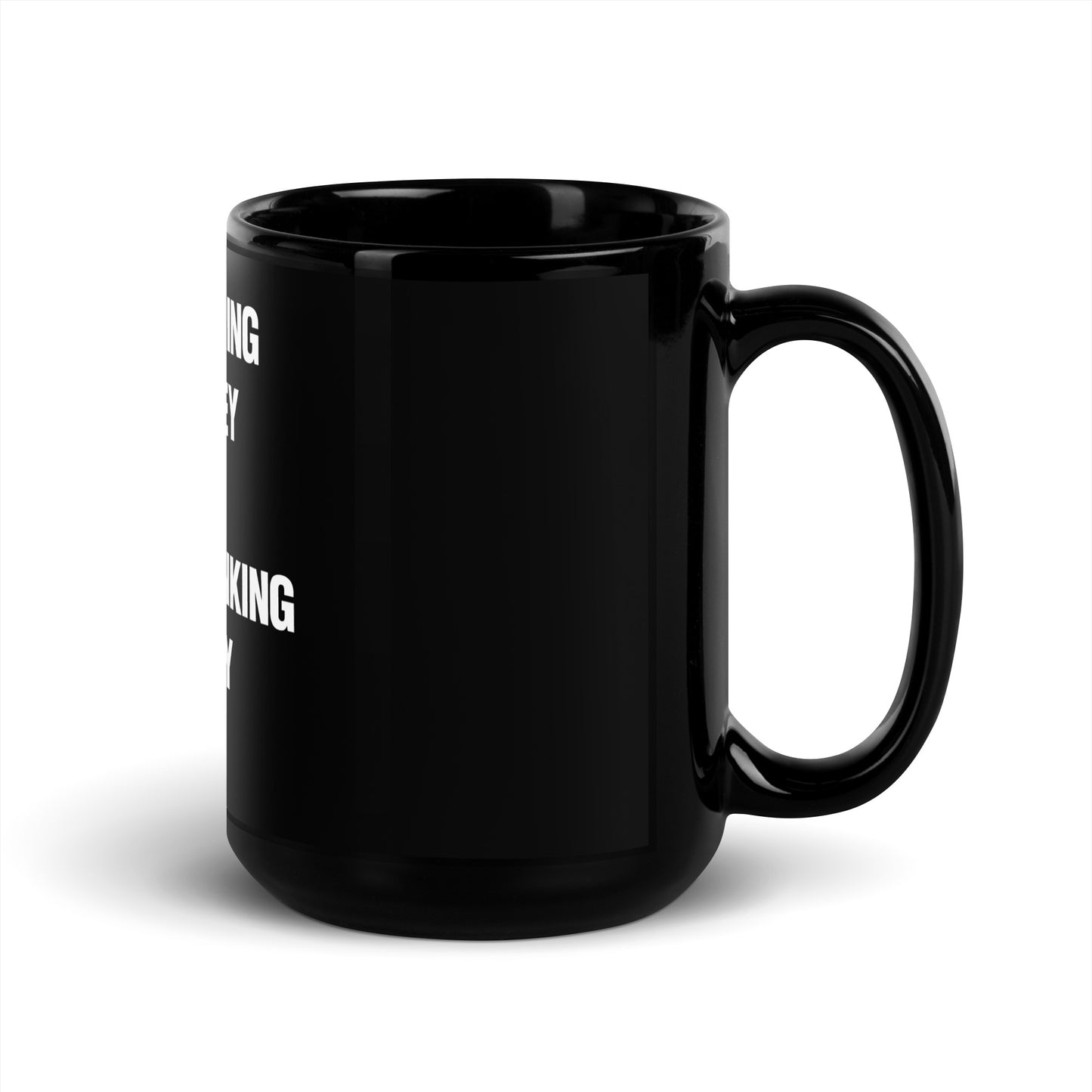 "Stop Caring" Black Glossy Mug